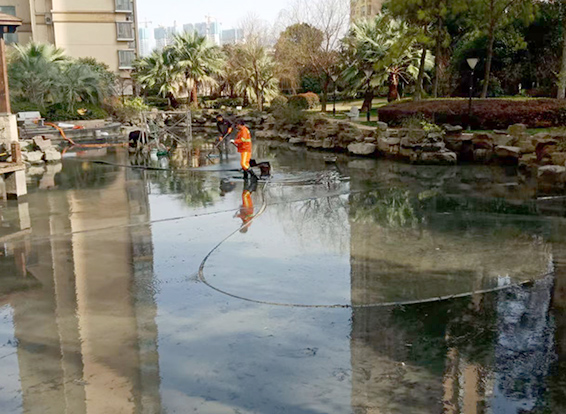 平度景观池淤泥清理